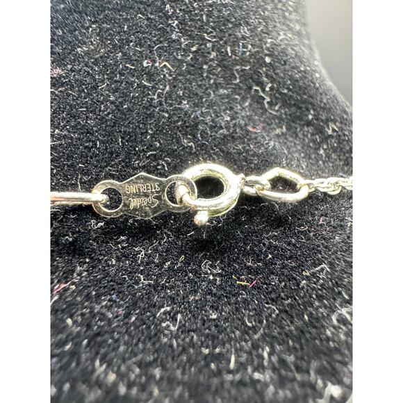 1976 Towle 925 Sterling Silver Heart Pendant Charm w/ Spiedel Chain Necklace 18" - Picture 6 of 8